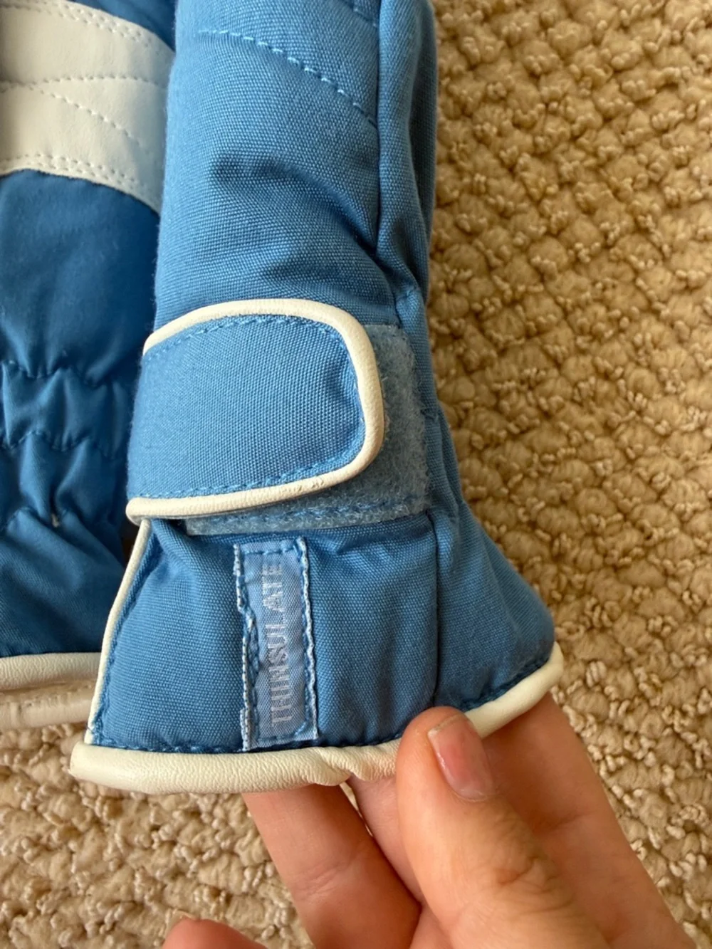 Women Blue Winter Ski Gloves - Padded Insulated Pair